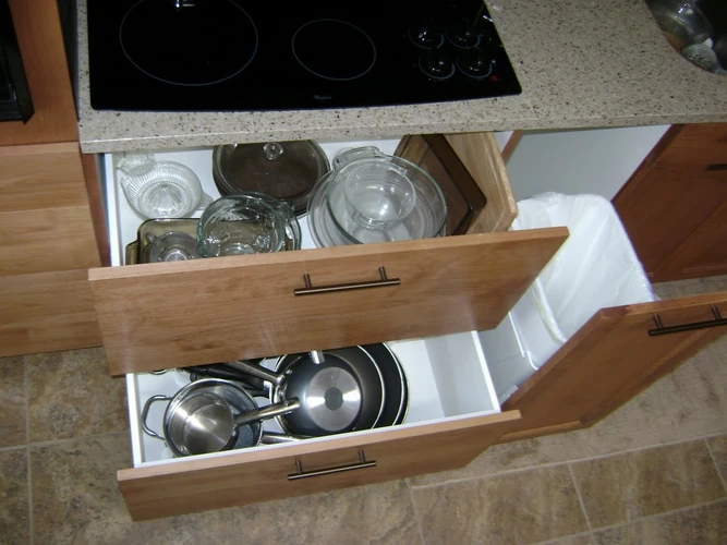 Very large cabinet drawers for pot, pans and other large items