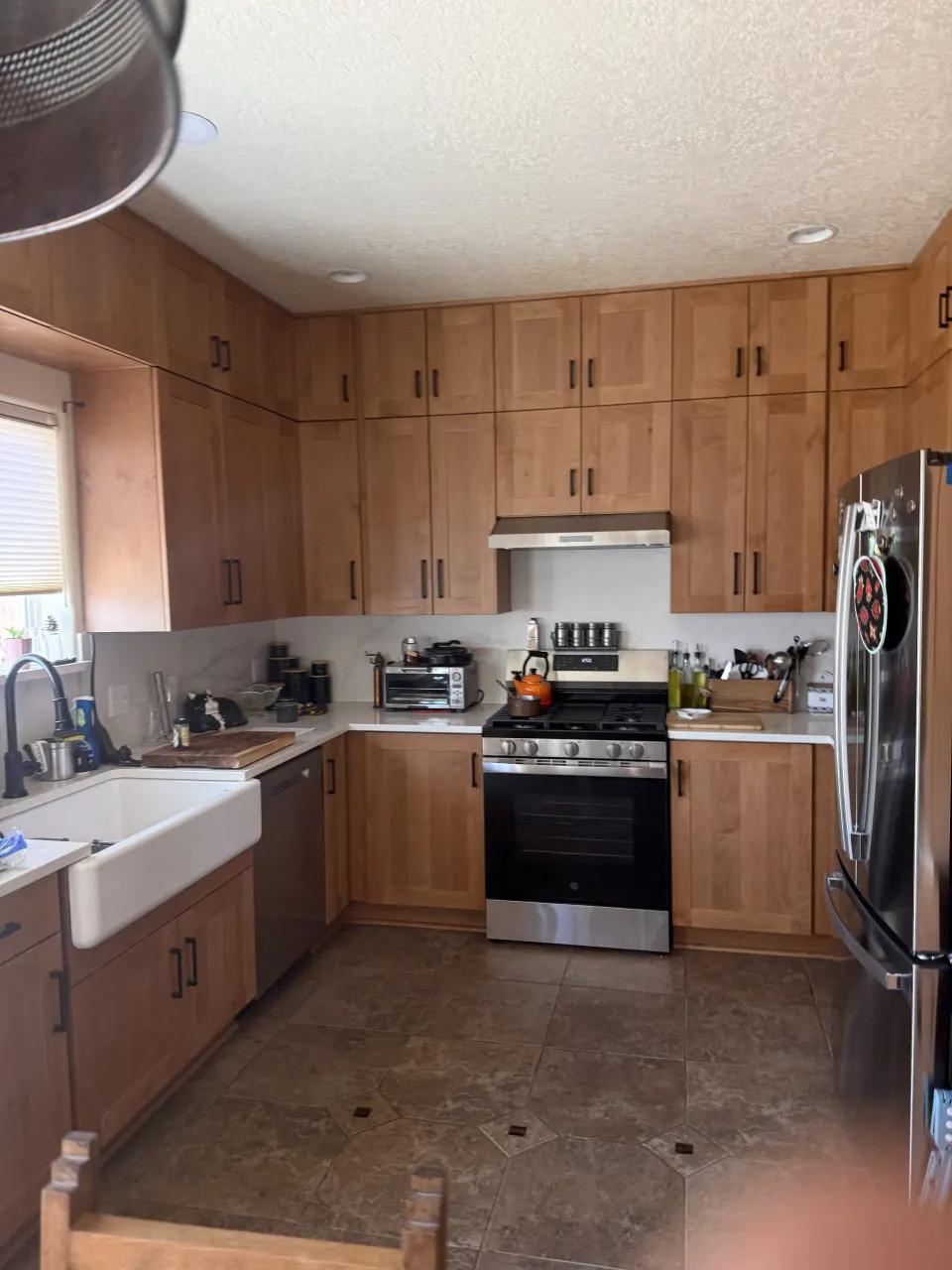 Wood kitchen before remodel